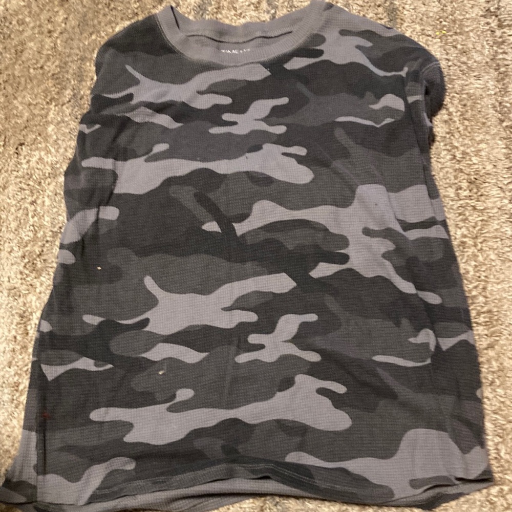 Time and true gray camo shirt